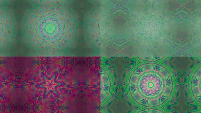 VJ迷幻迷幻万花筒抽象复古科幻时尚彩虹背景。