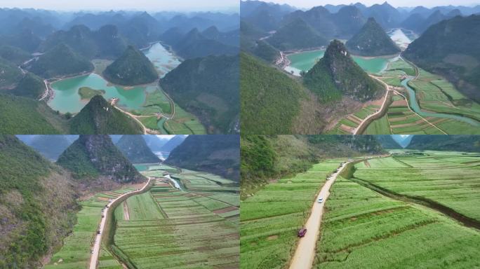 更望湖全景荞麦田野