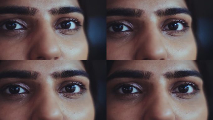 印度女人的眼睛期望期待希望美女眼神特写镜