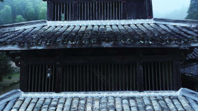 丽水景宁云中大漈时思寺航拍