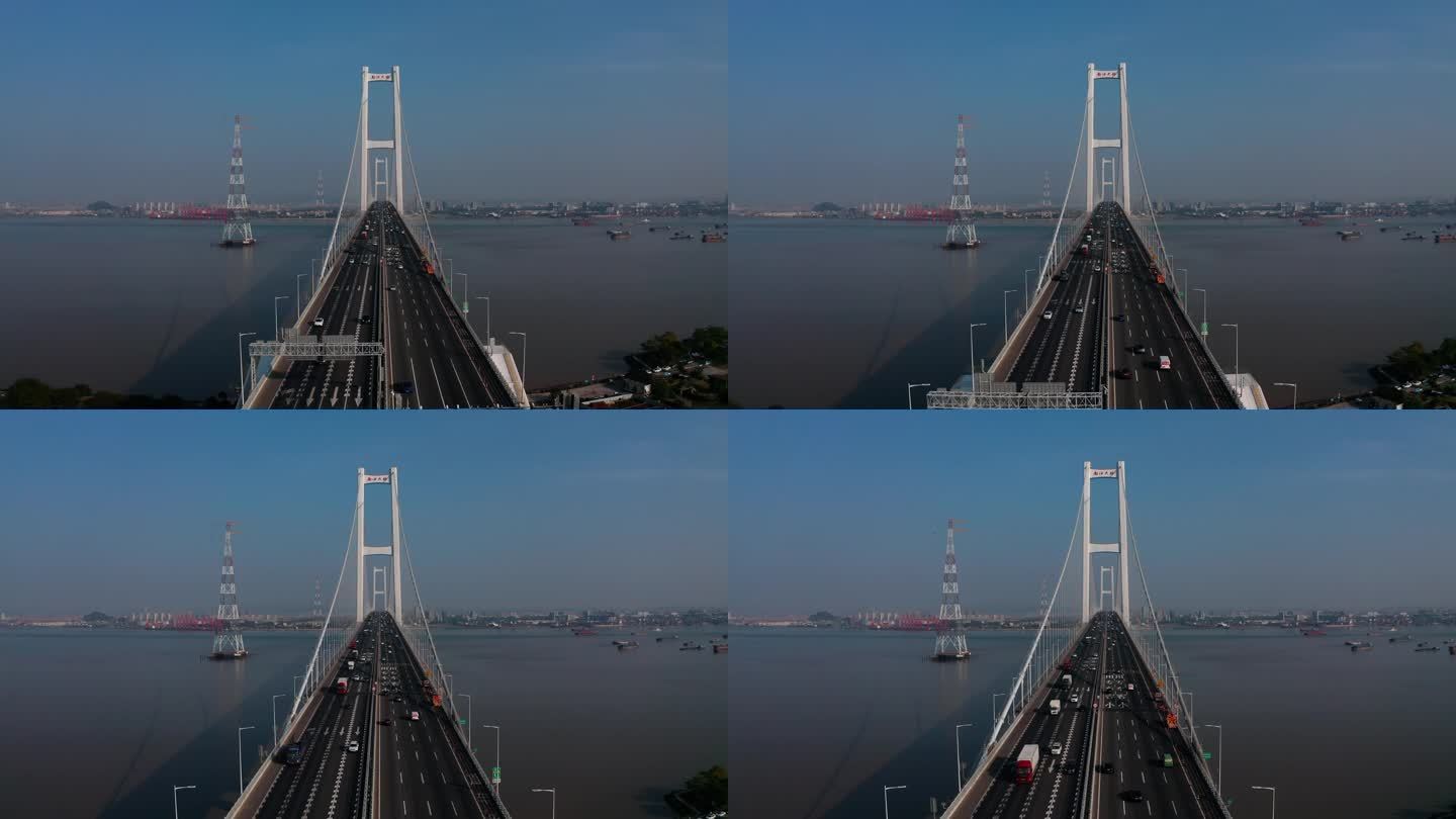航拍广州南沙大桥