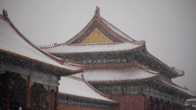 故宫雪景实拍