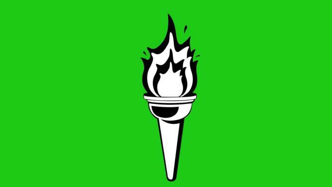 视频绘制图标动画奥运火炬运动火焰火焰