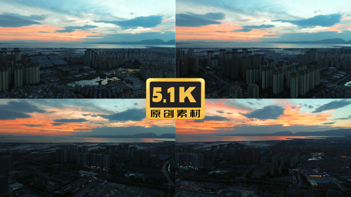5K-昆明滇池日落风光，昆明城市日落风光