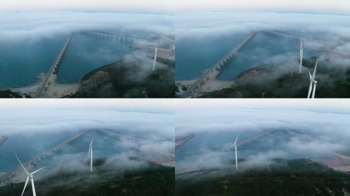 云海中的平潭海峡大桥
