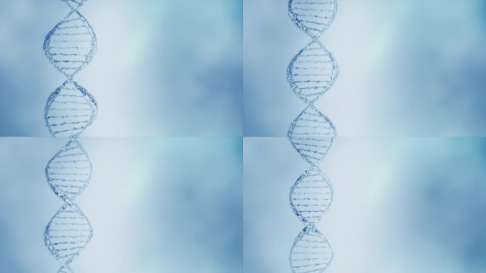 【4K】蓝色水DNA三维动画