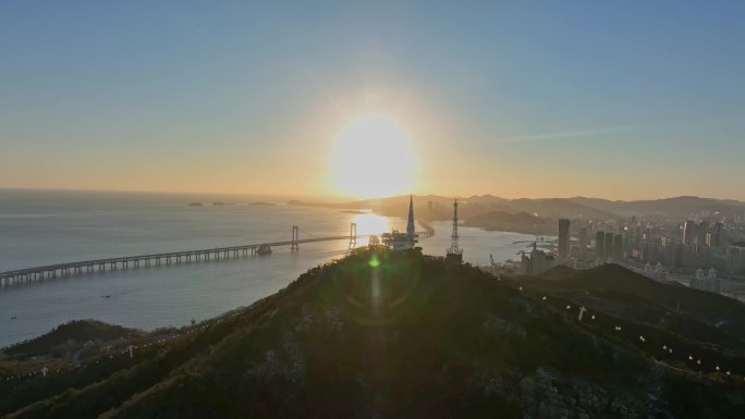 莲花山观景台日落