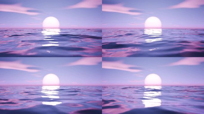 4K镜头的封闭海浪在太阳蓝色的天空。