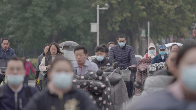 河南安阳车流交警路口人文4k