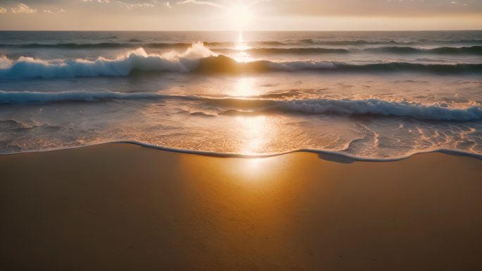 海边海岸线延时