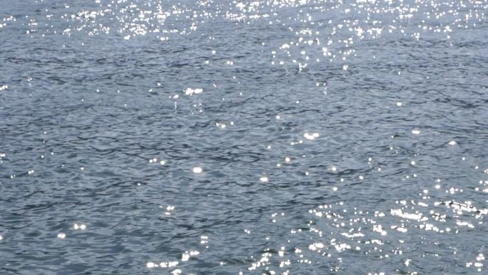 阳光照射下波光粼粼的水面唯美海面清新意境