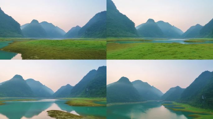 山水自然风光更望湖早晨美景