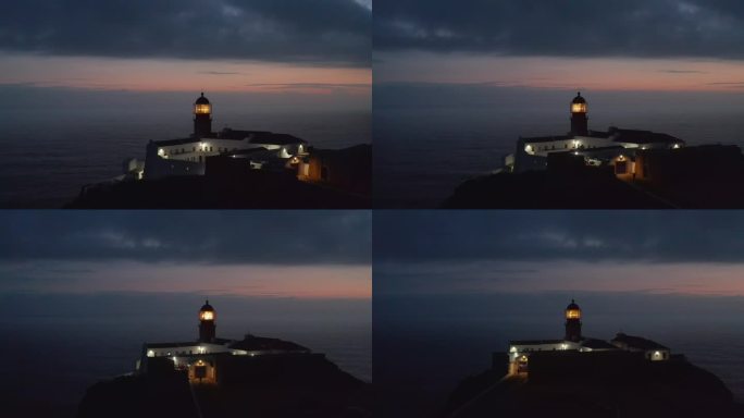 夜景灯塔亮光