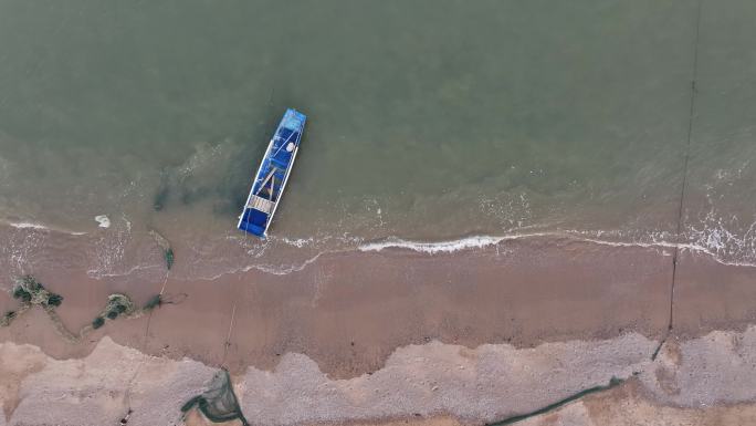 俯看视角海浪 浪打浪