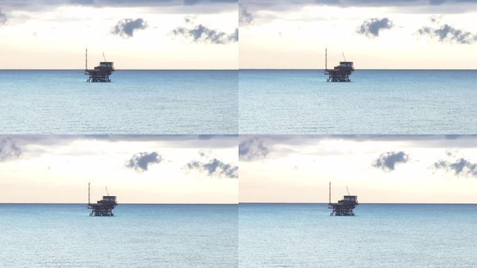 亚得里亚海的Nice天然气开采平台以60 fps拍摄
