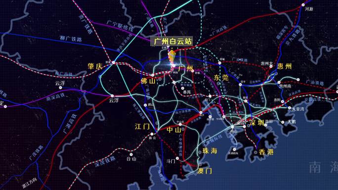 粤港澳大湾区地图   科技地图