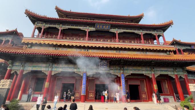 北京雍和宫寺庙古刹烧香拜佛祈祷许愿