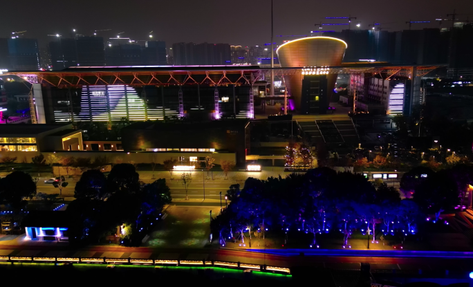 温州国际会展中心 格乐利雅艺术中心夜景