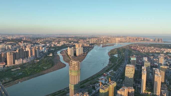 福建省泉州市刺桐大桥航拍