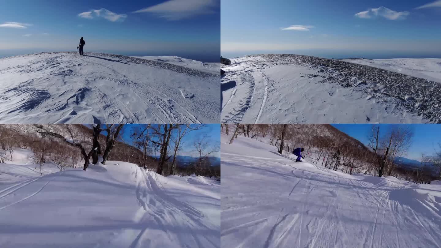 山间滑雪
