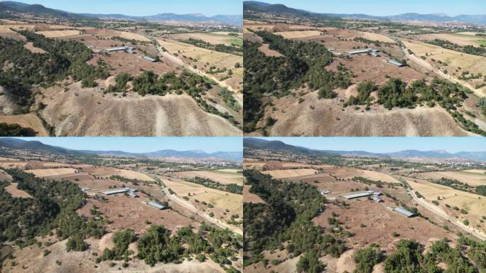 科鲁姆萨皮努瓦考古遗址鸟瞰图。土耳其4K画面