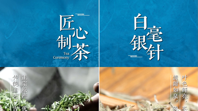 白茶中式茶叶文字竖屏电商手机视频