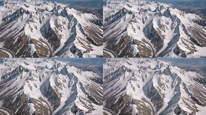 震撼雪山风景航拍