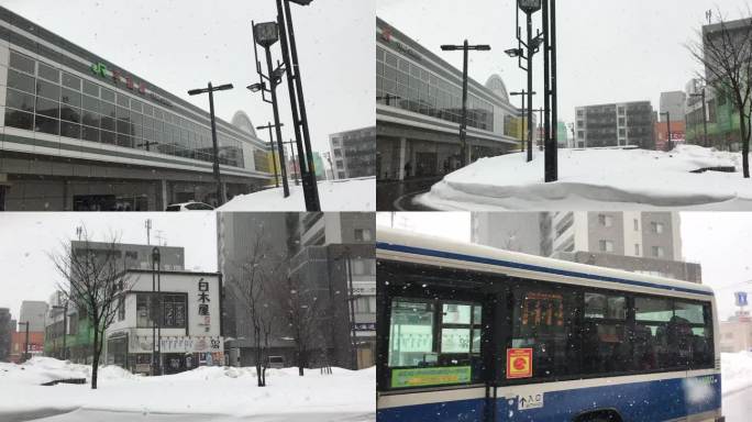 北海道手稻站雪景