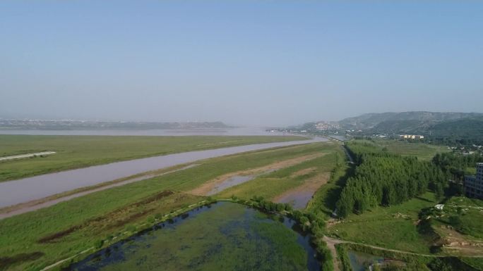 陕西渭南黄河湿地建设三河口风景区绿色发展