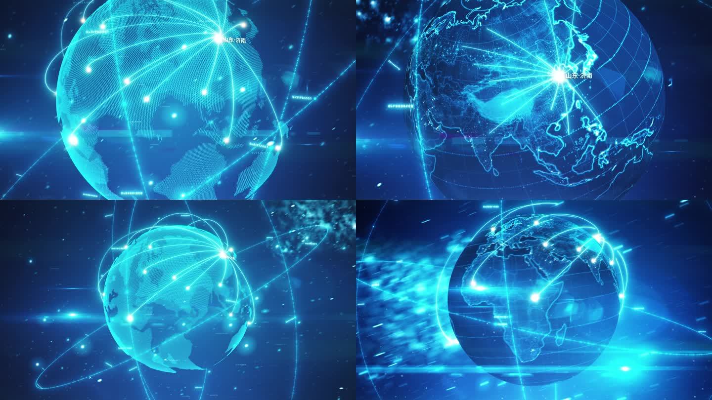 科技地球世界连接全球连线自由移动地点