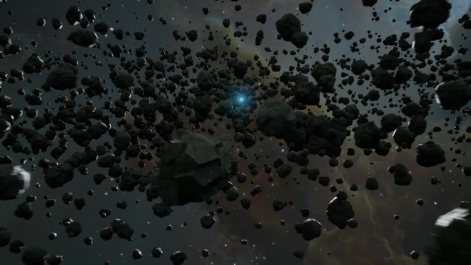 太空粉碎陨石行星背景