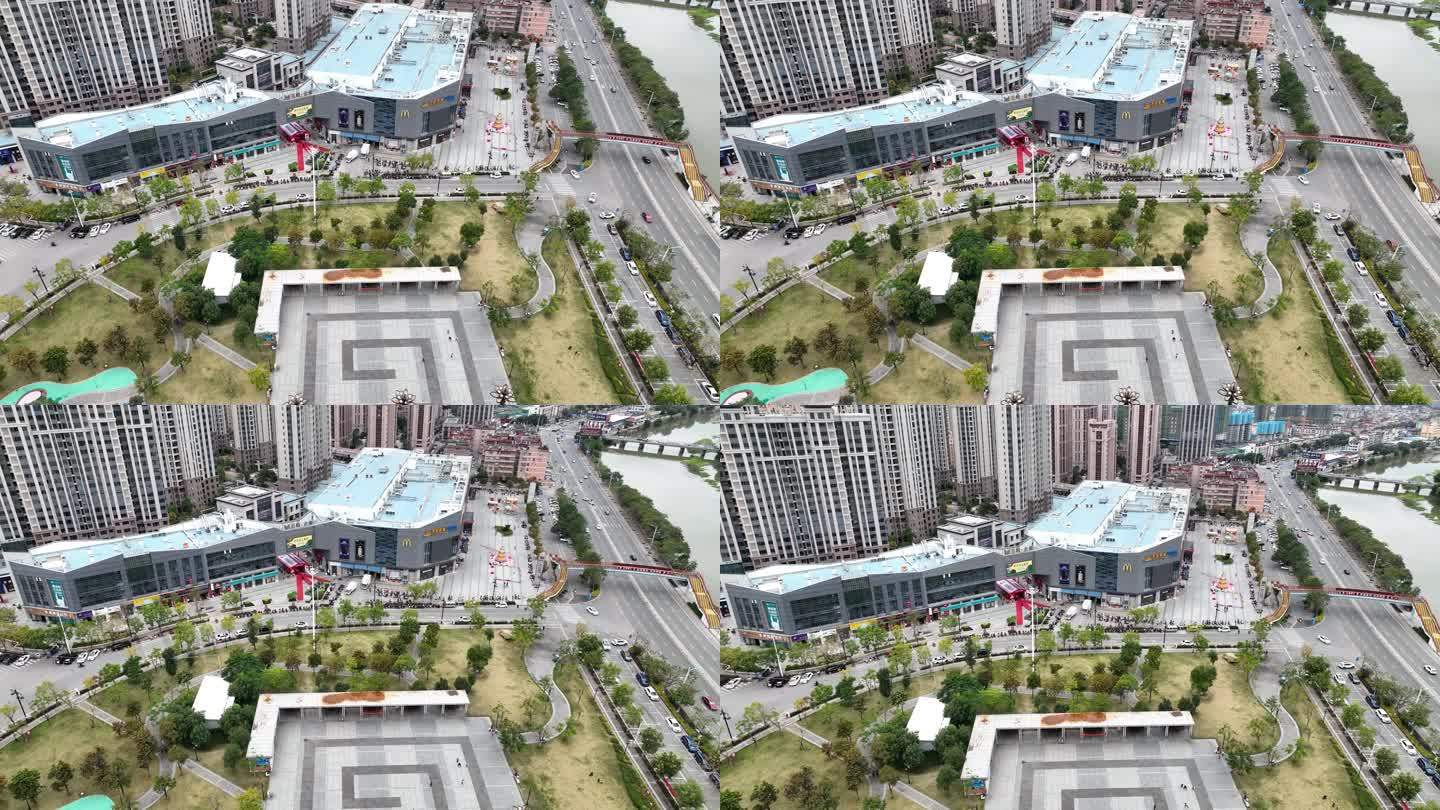 福建省泉州市永春县主城区城市美景街景航拍