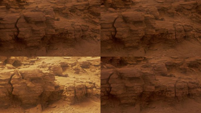 火星上的闪电风暴。照亮岩石行星表面