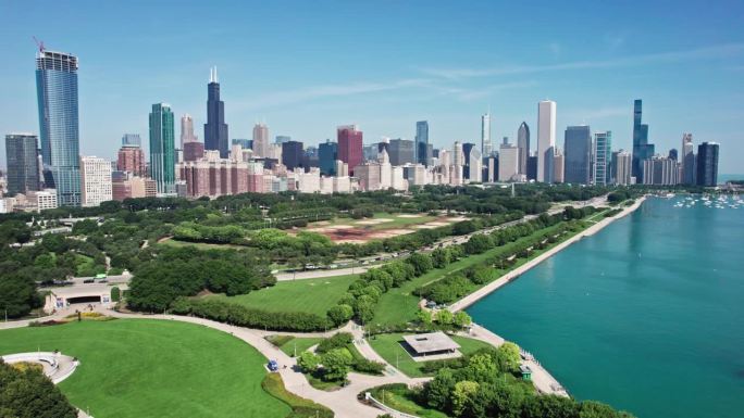 芝加哥滨水区和格兰特公园