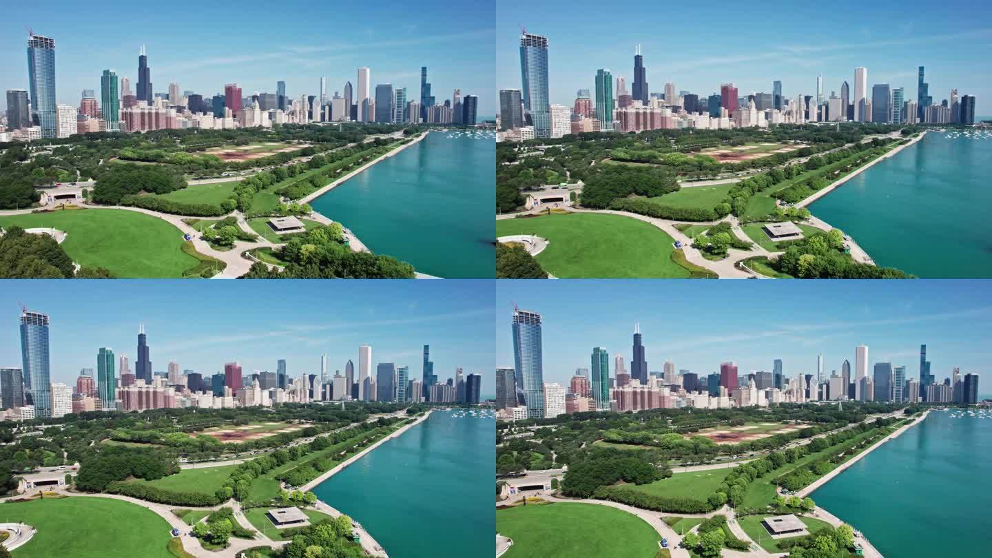 芝加哥滨水区和格兰特公园