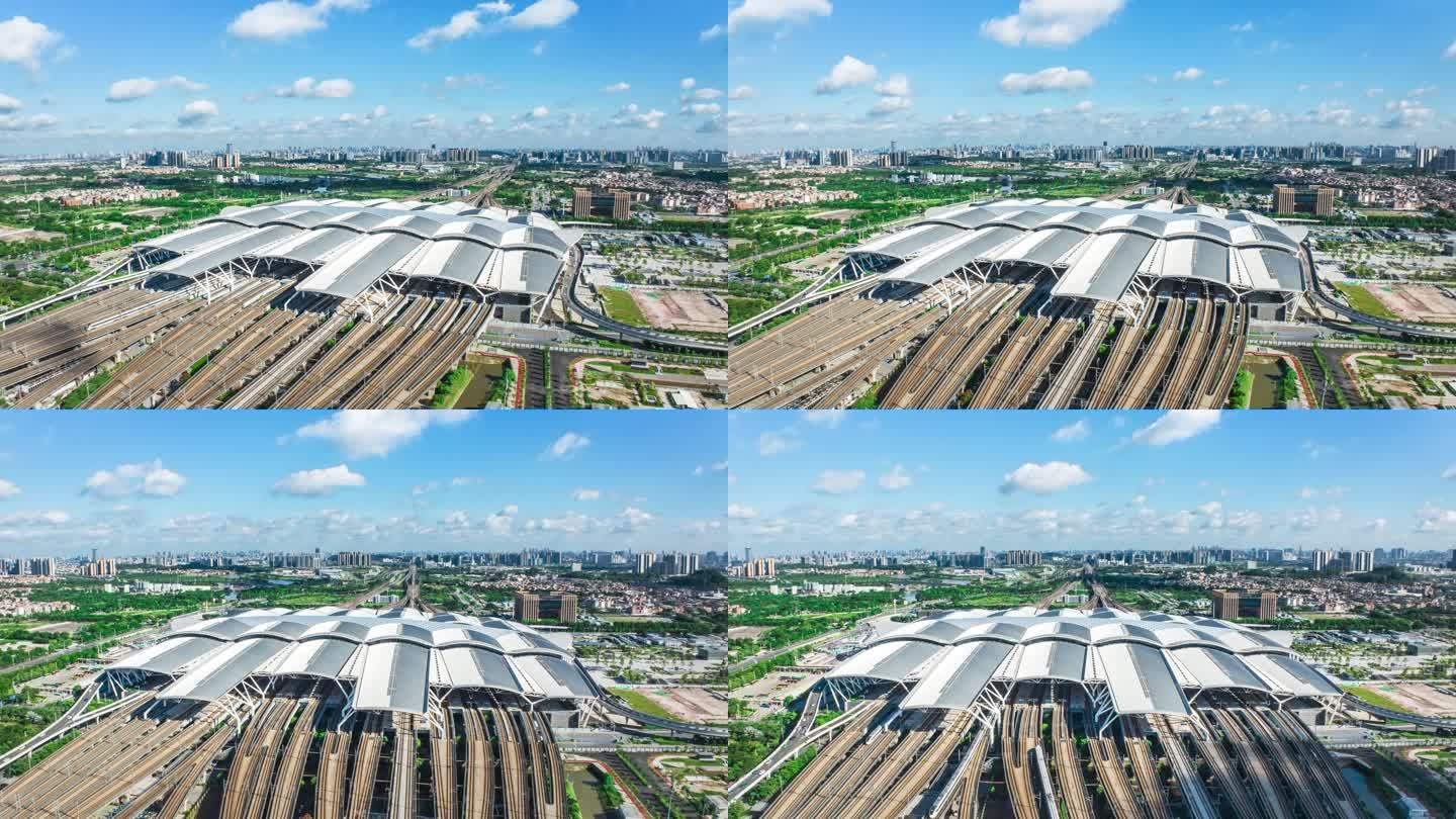 广州南站航拍延时