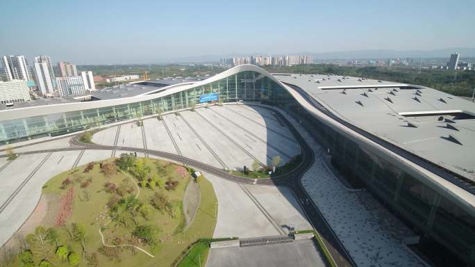 四川成都高新区中国西部博览城航拍