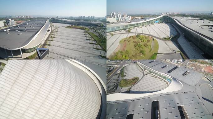 四川成都高新区中国西部博览城航拍