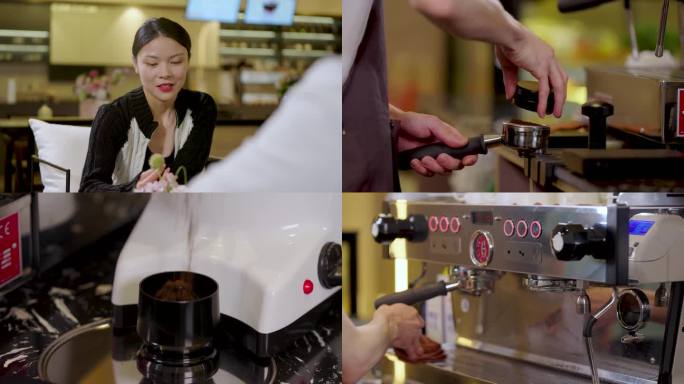 【4k】制作咖啡品尝咖啡镜头