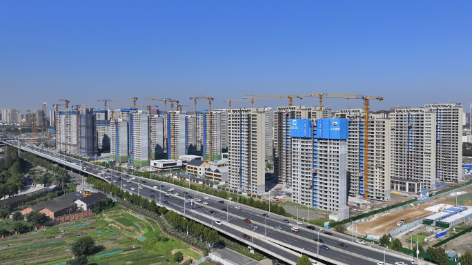 房地产建设 中国基建 工地盖房 城市建设
