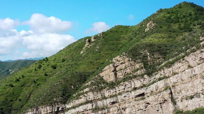 山谷 岩层 山 世外桃源 航拍