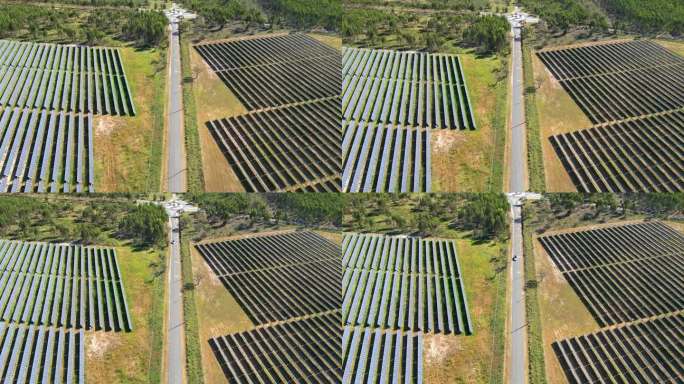 葡萄牙，在太阳能电池板环绕的道路上飞过一辆汽车