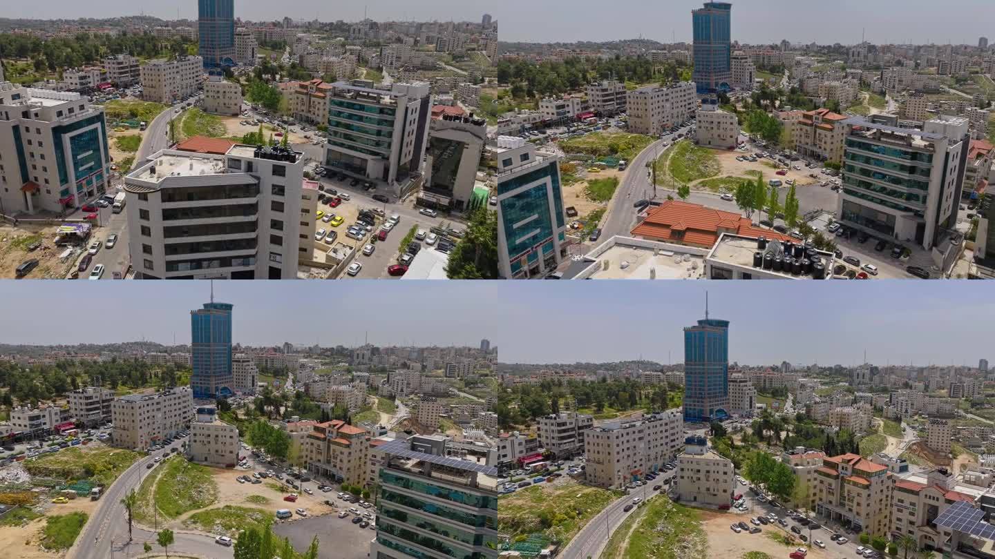 巴勒斯坦塔电影院鸟瞰图，拉马拉，巴勒斯坦。