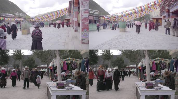 西藏藏族人经幡