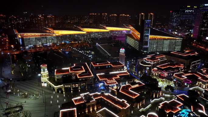 苏州国际博览中心夜景 金鸡湖夜景