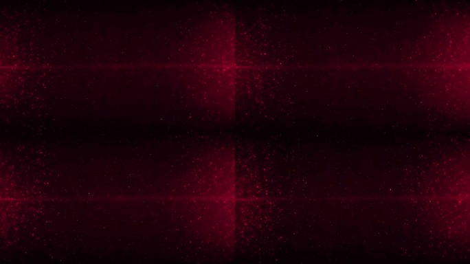 红色粒子抽象背景与闪耀的地板粒子星尘埃，粒子爆炸在阿尔法频道，
黑色背景的抽象溢价波动画图像，