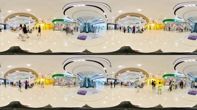 商场人流延时摄影 VR 全景