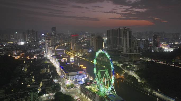 中山市夜景 商业中心 商贸中心