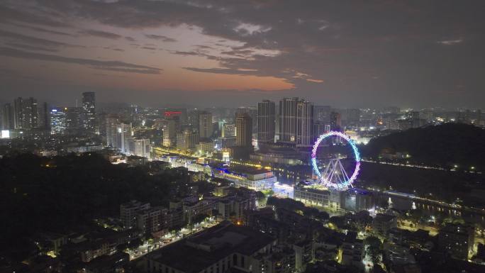 中山市夜景 商业中心 商贸中心