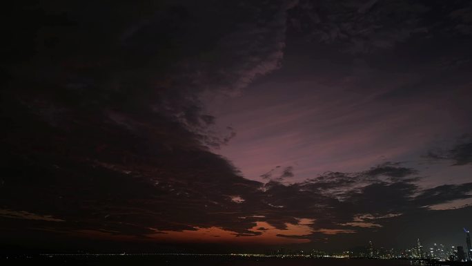 唯美夜空 城市夜空 深圳湾公园夜色